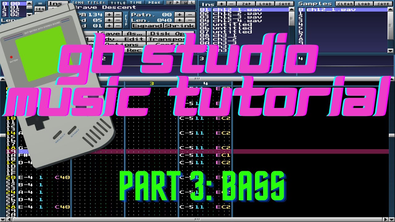 How To Make Music For GB Studio - Part 3: Bass