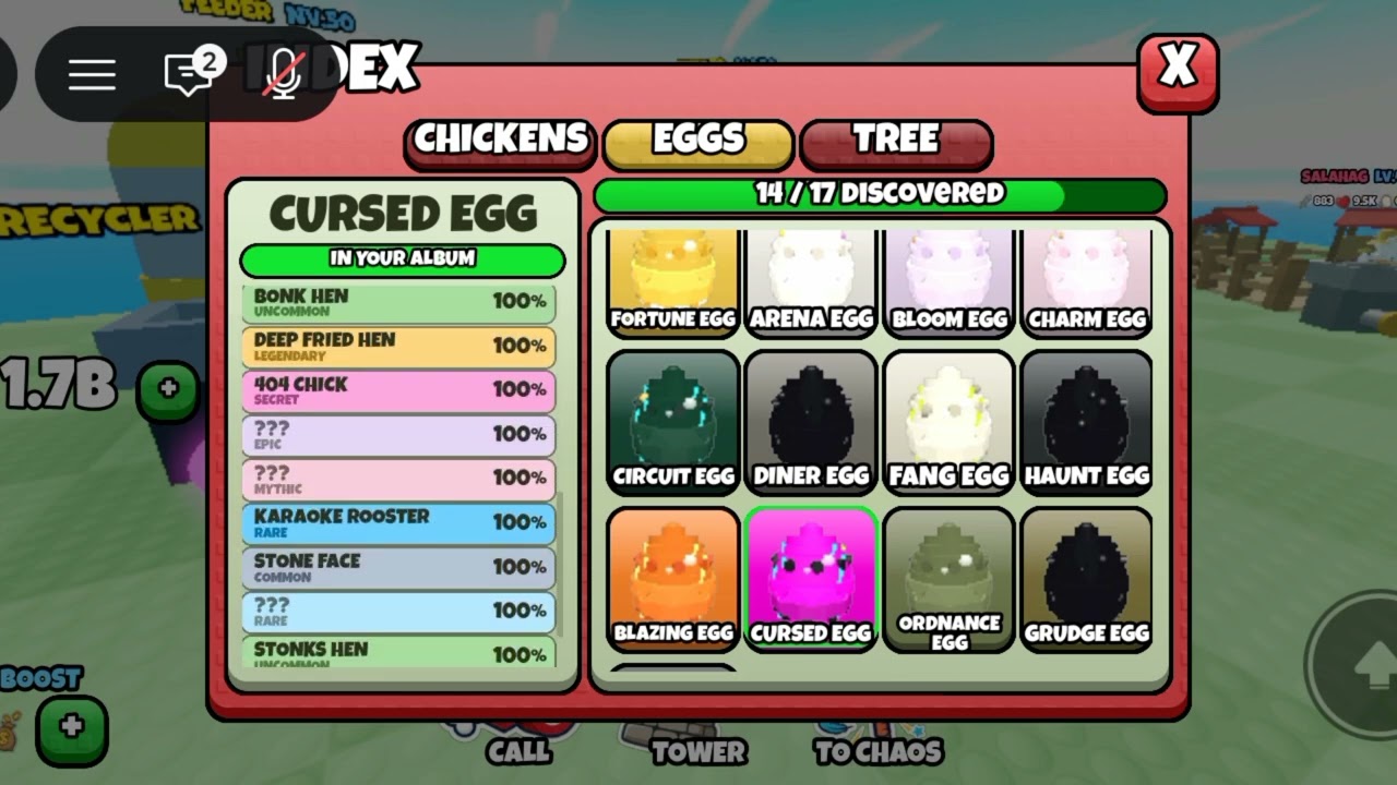 How to get a cursed egg in grow a chicken fighter what chicken can produce and redeem code