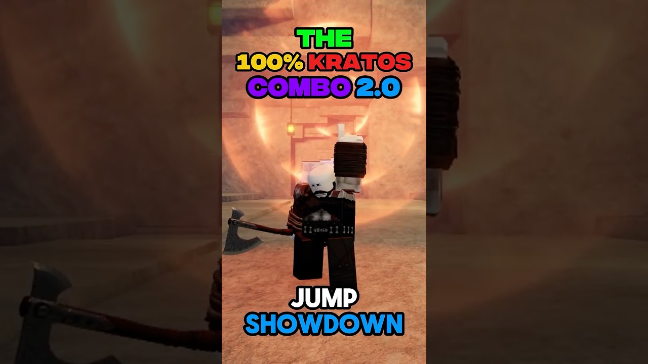 100% Kratos Combo 2.0 (Jump Showdown) #roblox #gaming