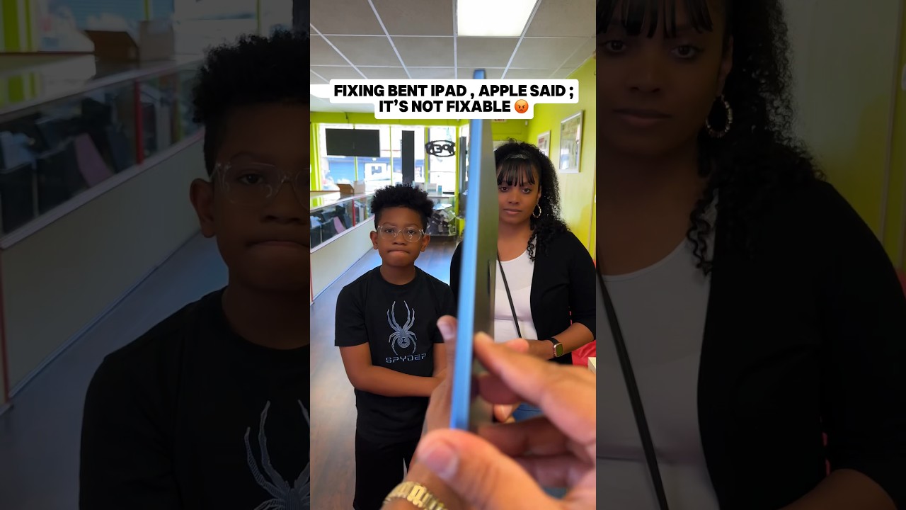 Apple Couldn&rsquo;t REPAIR His Water Damaged BENT iPad 😱 #shorts #apple #ipad