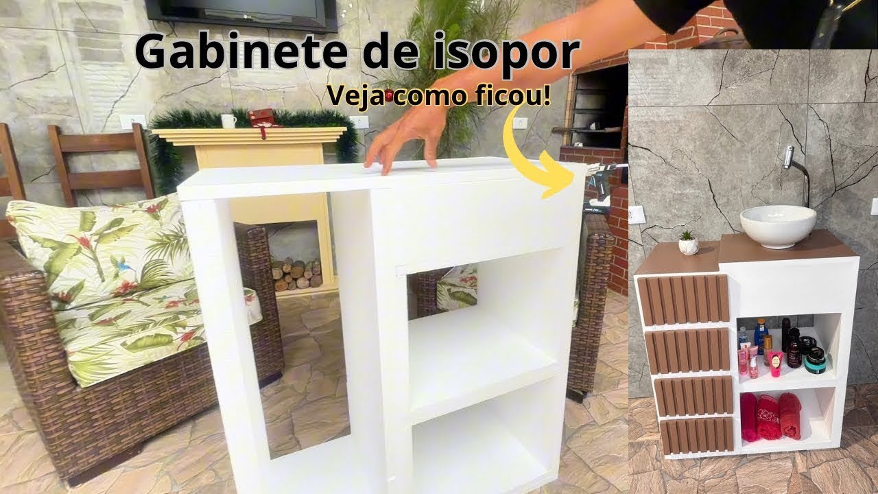 DIY: Construindo um Gabinete de Banheiro com Isopor de Forma Fácil