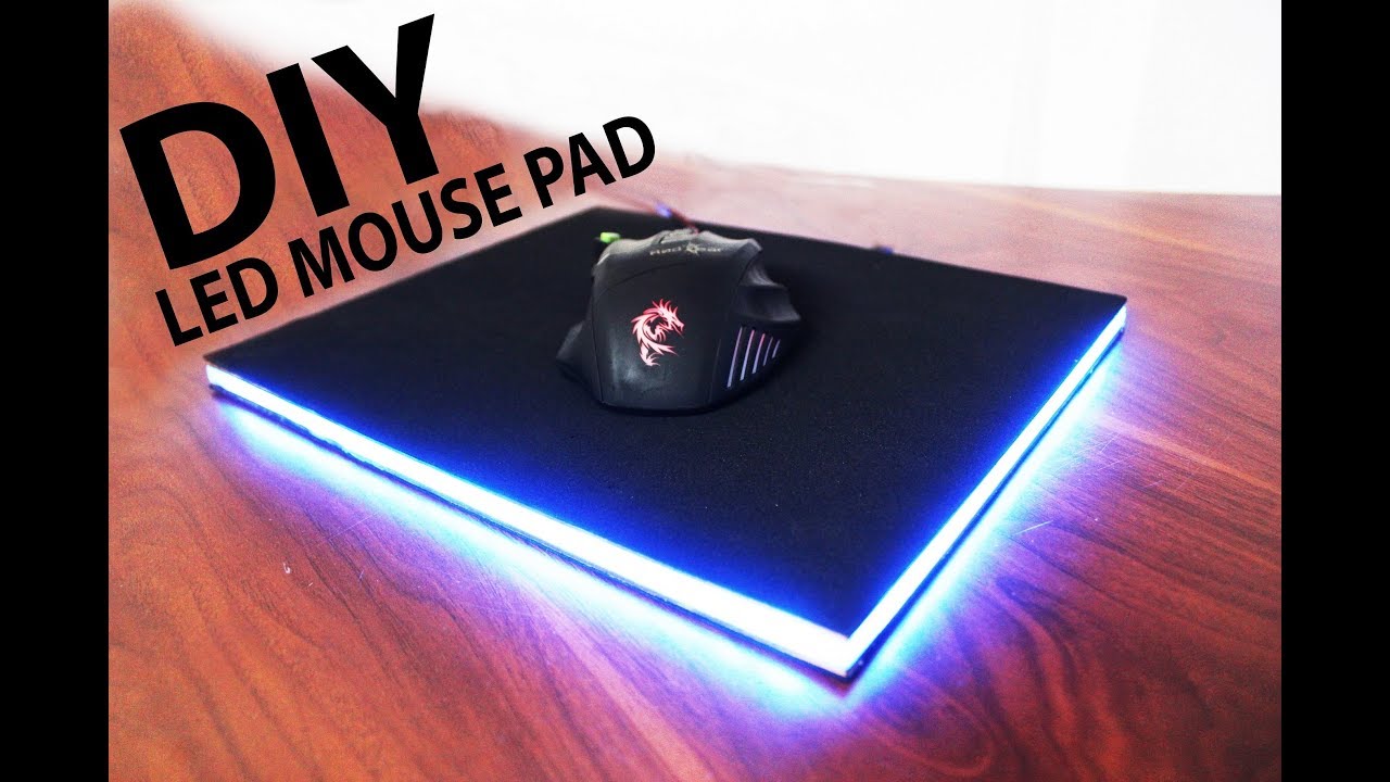 DIY LED GAMING MOUSE PAD MAKING HOT GLUE