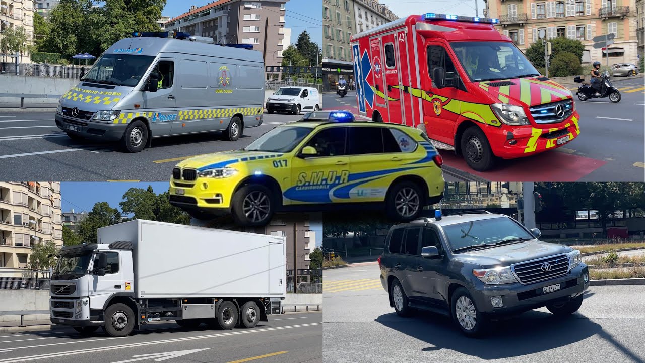 [COMPILATION] Emergency services responding in Geneva