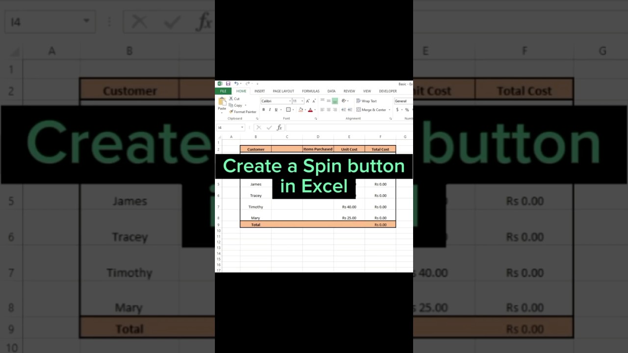 Mastering the Spin Button in Excel: Boost Your Data Analysis&nbsp;Skills! #excel #excelshorts