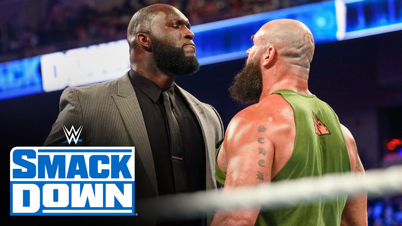 Омос вышвыривает Брауна Строумана с ринга: SmackDown, 21 октября 2022 г.