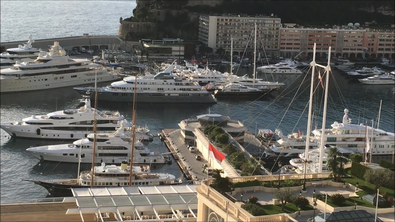 MONACO Newly Renovated HOTEL De PARIS. PRINCE's PALACE Changing of Guards. Old Town Scenes.