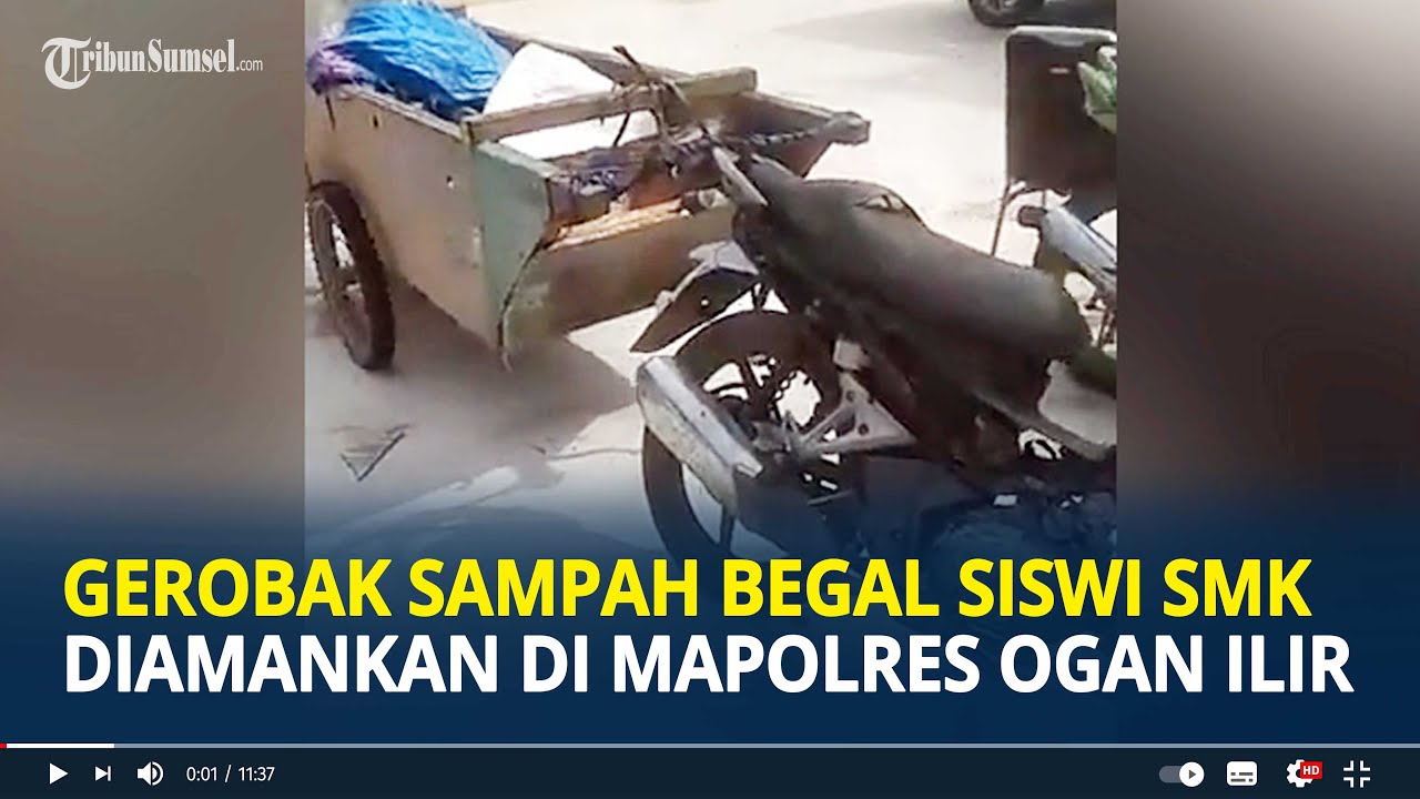 Rampas Motor dan Handphone Korban, Begal di OI Tinggalkan Motor dan Gerobak Rongsokan