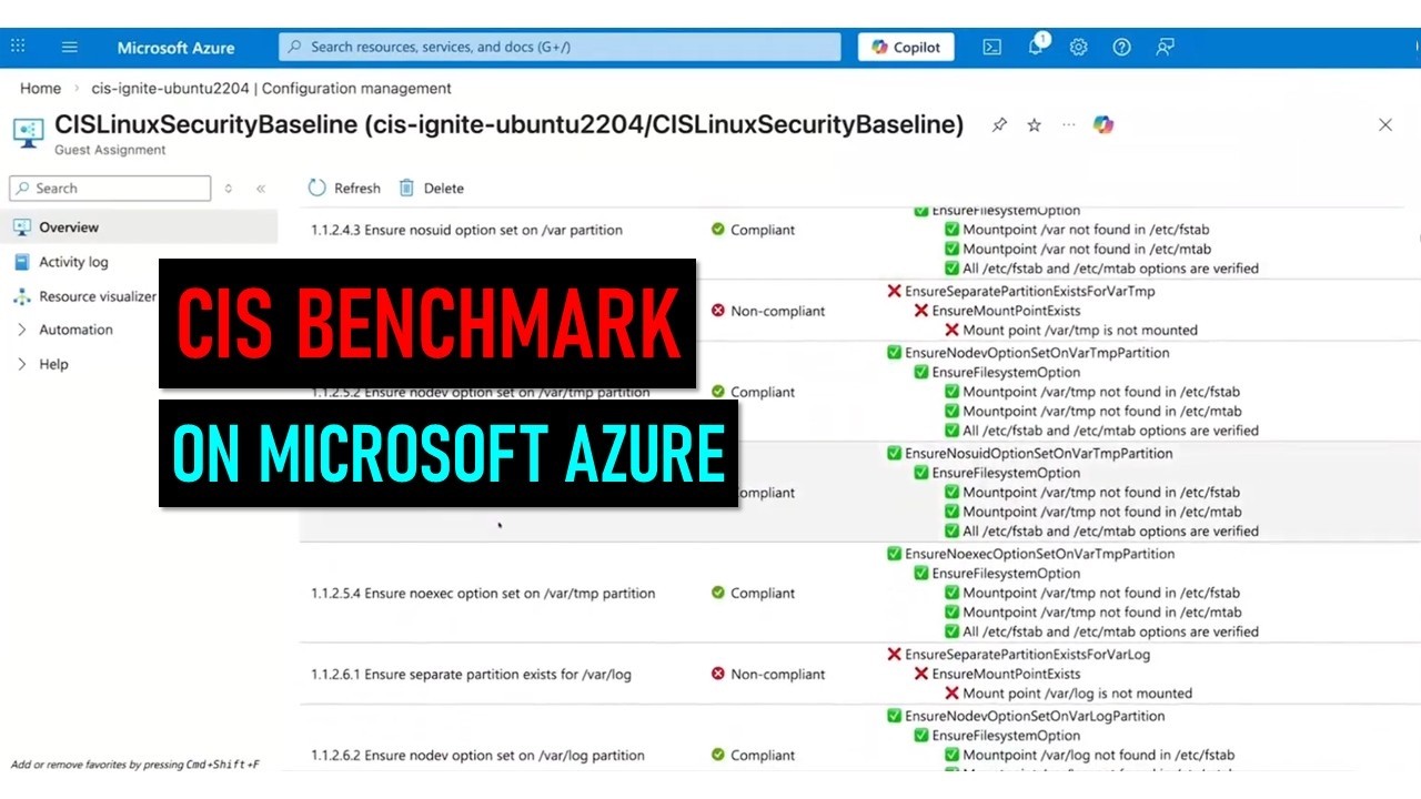 Встроенные стандарты CIS в Microsoft Azure | Гибкая и гибридная архитектура