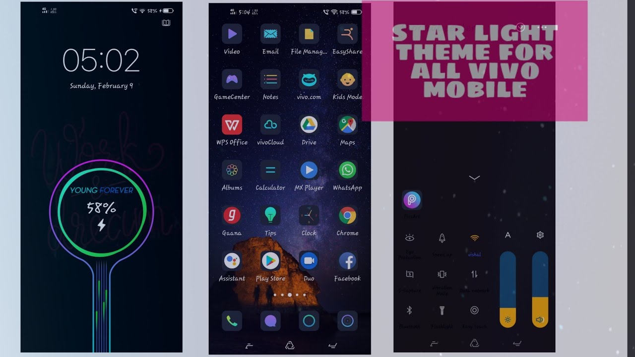 Vivo theme | new vivo theme | vivo new theme | starlight theme