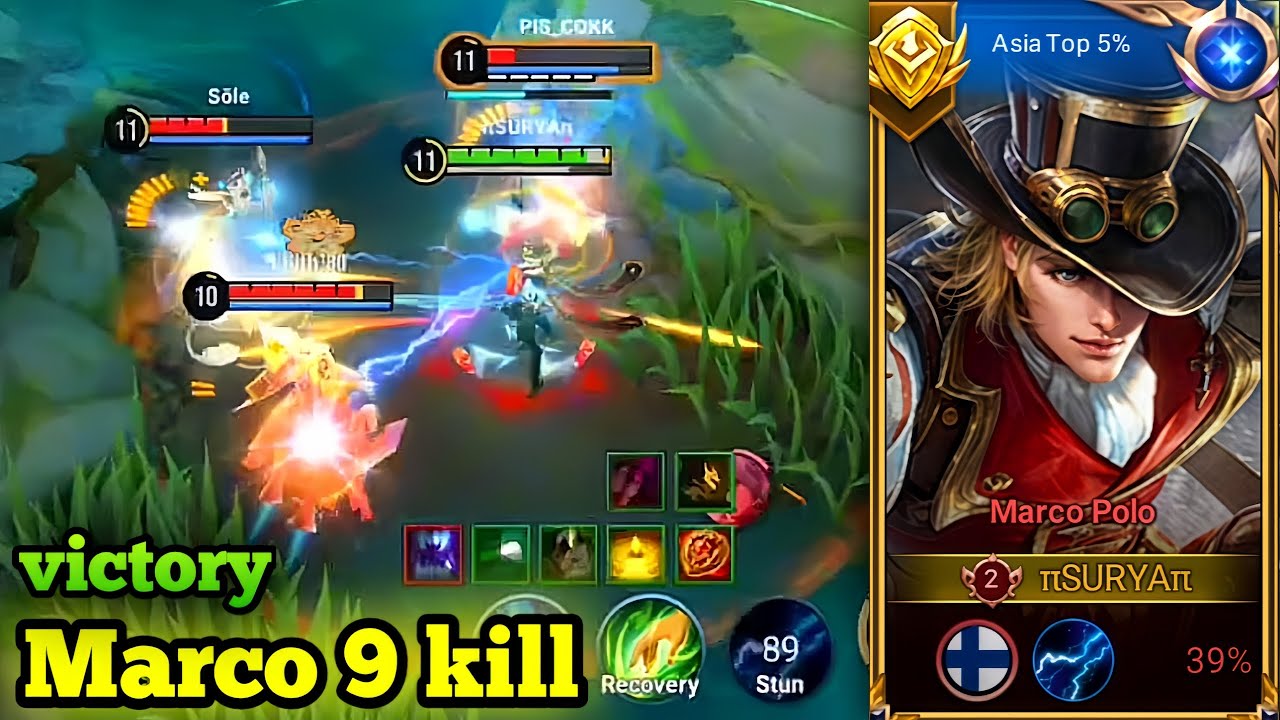 HONOR OF KINGS - Top 5% Marco Polo Ranked Gameplay [9 KILL]