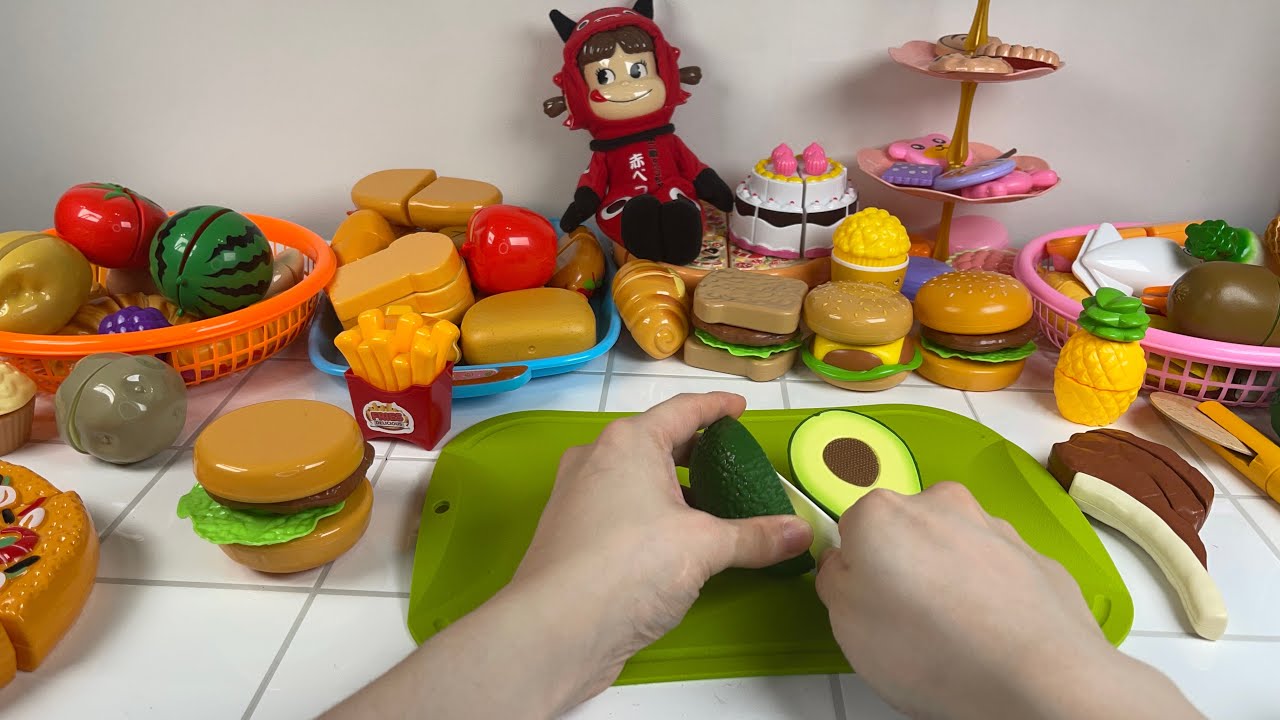 Satisfying Cutting asmr fruits🍏, dessert🍕, see food🐟