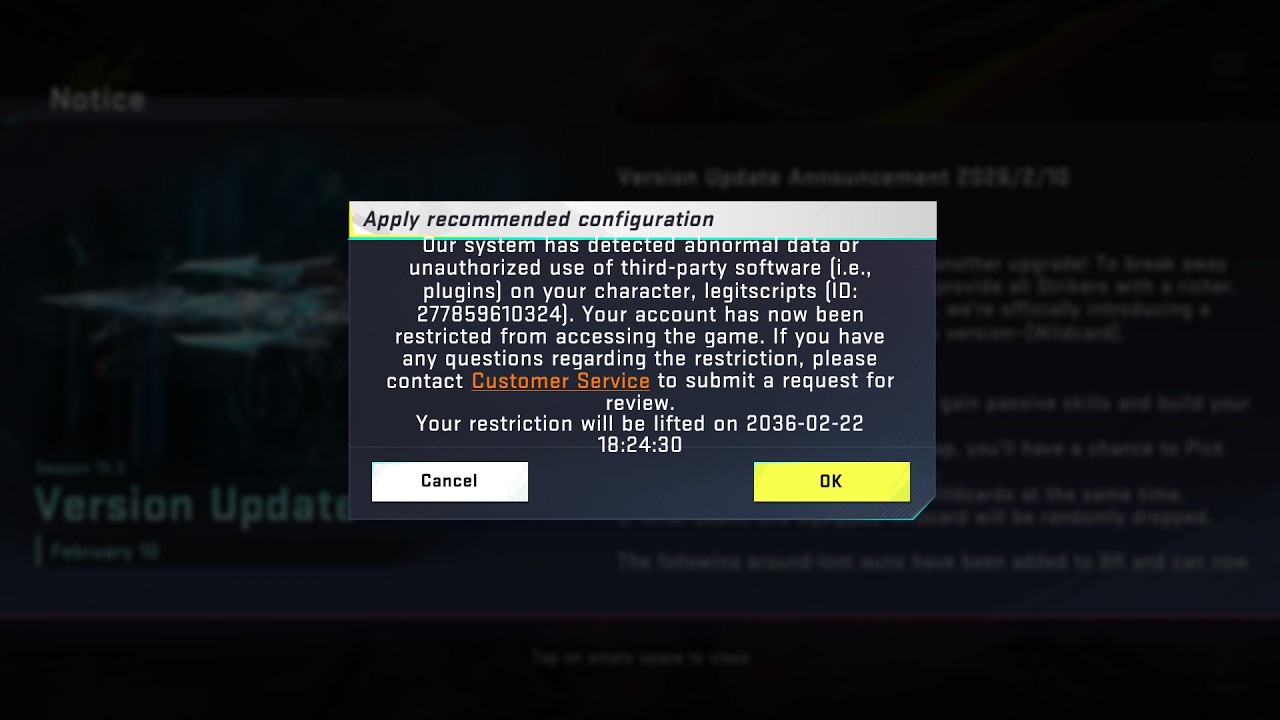 Banned.