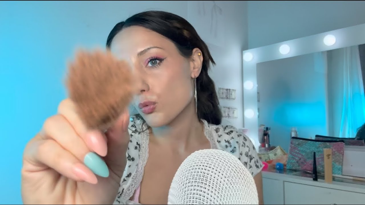ASMR Doing your makeup (layered sounds)