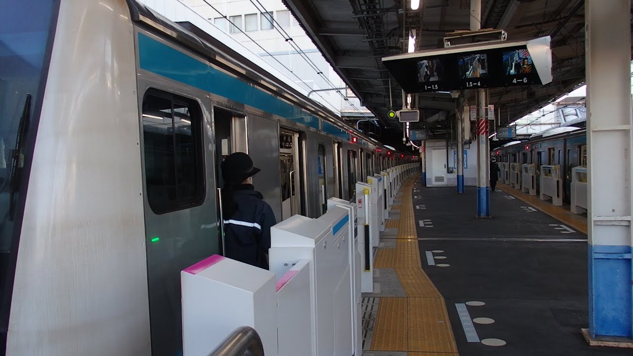 【ホームドア設置後】京浜東北線大宮駅での女性車掌動作ME１