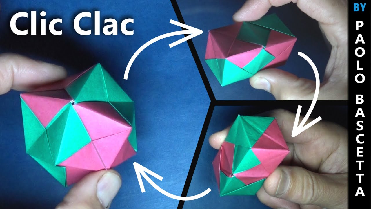 Оригами Clic Clac 🌷 Игрушка-фиджет 🧁, разработанная Паоло Башеттой 🌺