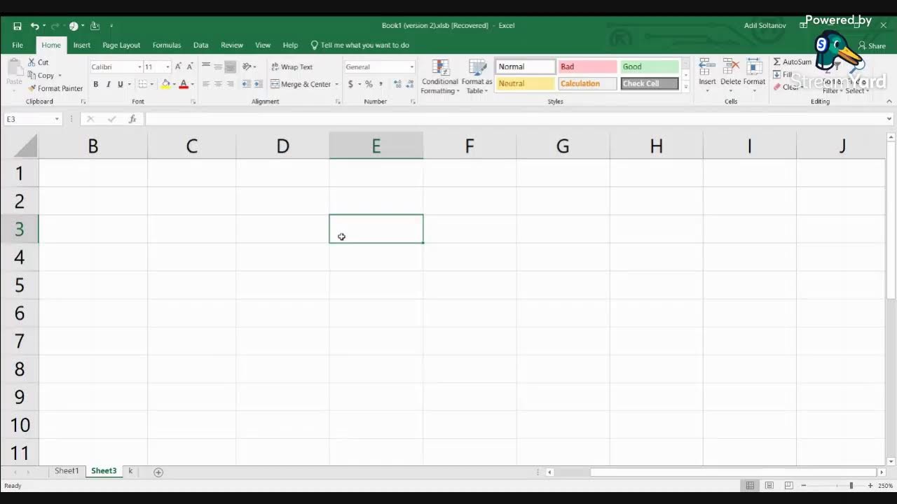 Excel 2019 (dərs 1)