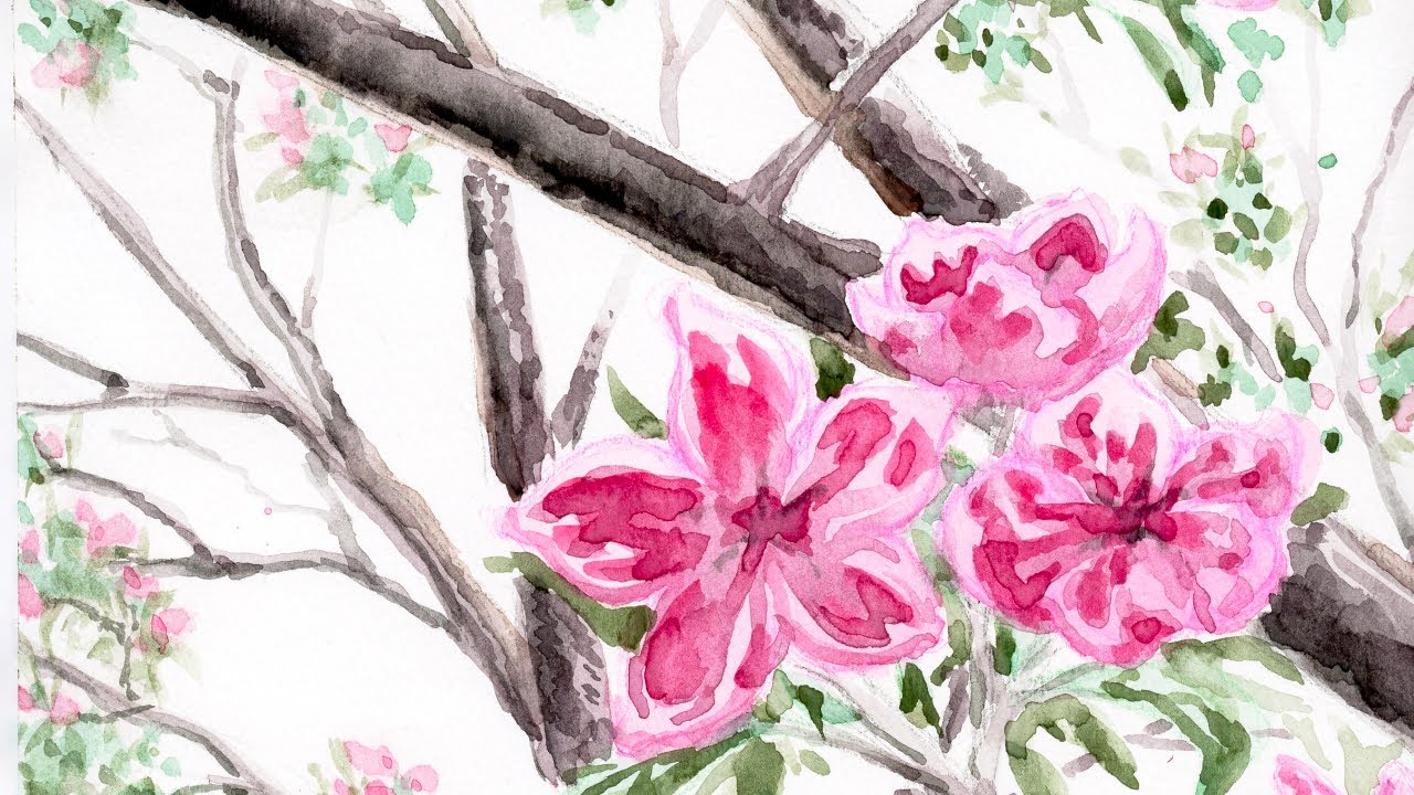 Watercolor Floral Art Color Study