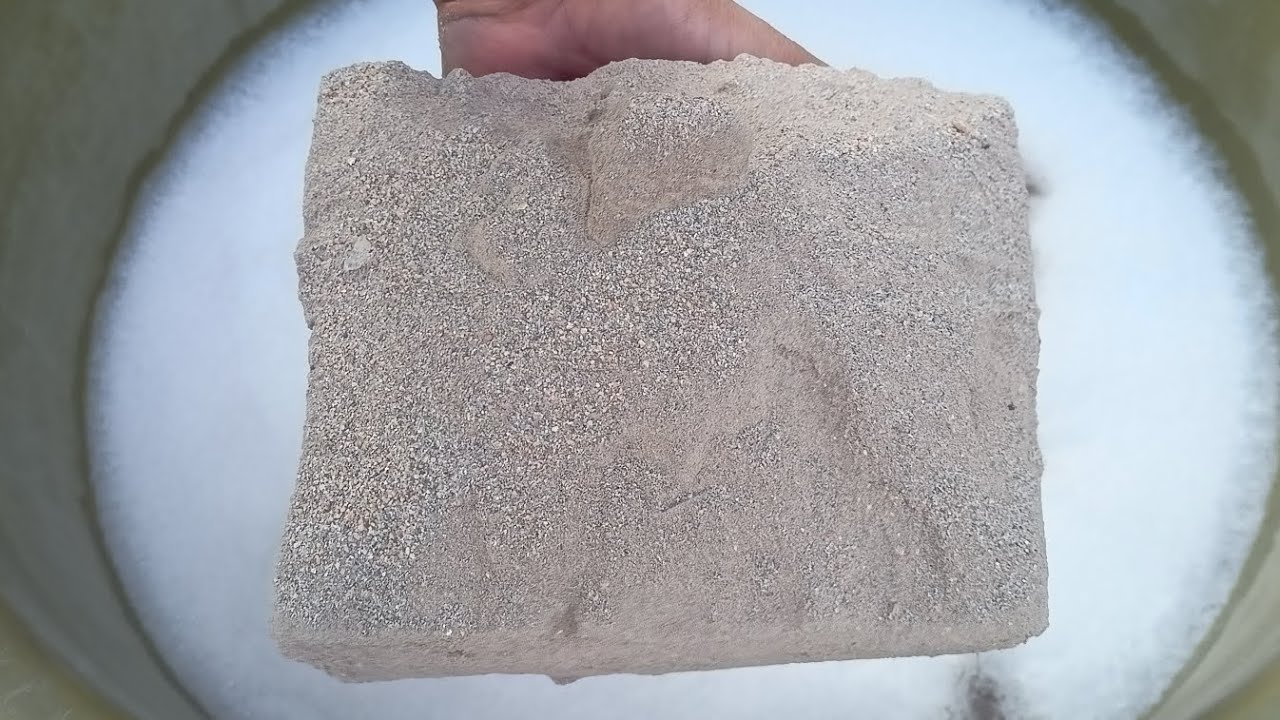 ASMR Very Soft Dusty 😍 Grainy Sand Cement Chunks Crumble on Lots Of Foamy Water 🌊💦🌀🌀💦💦