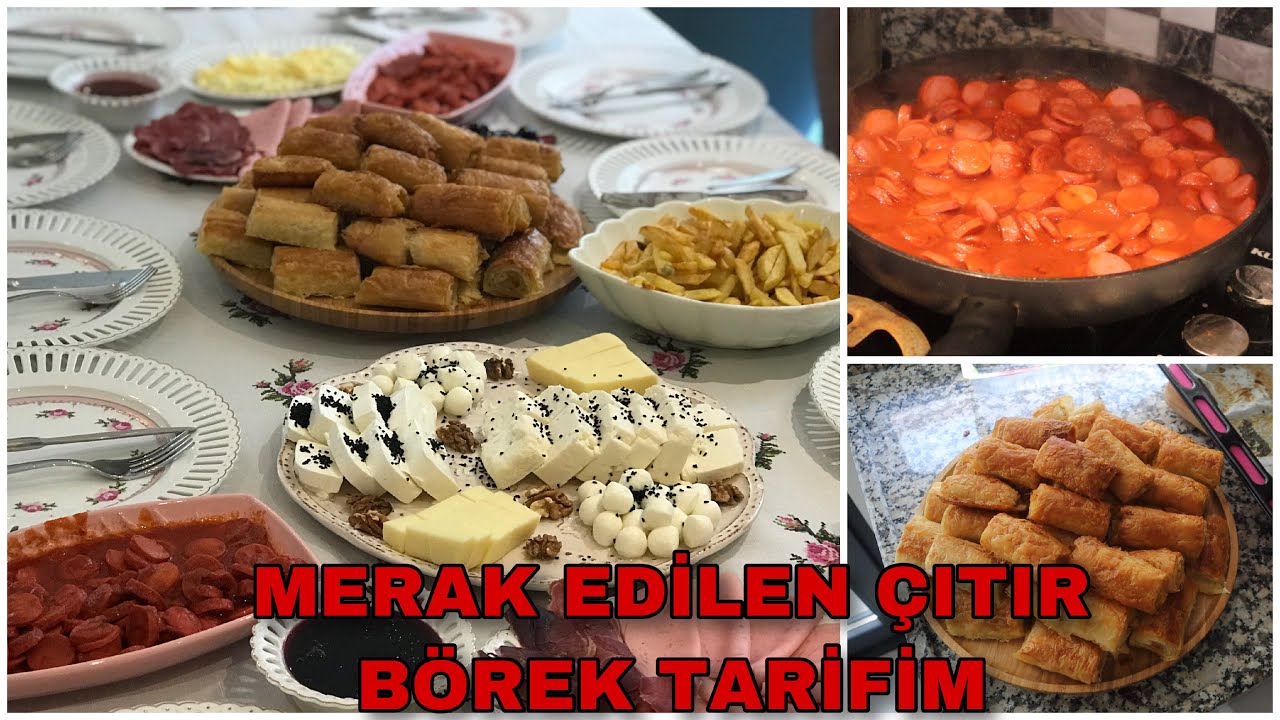 NEFİS MİSAFİRLİ PAZAR KAHVALTI HAZIRLIĞI | ÇITIR ÇITIR BÖREK | TRİLİÇE TATLISI | NEFİS SALÇALI SOSİS