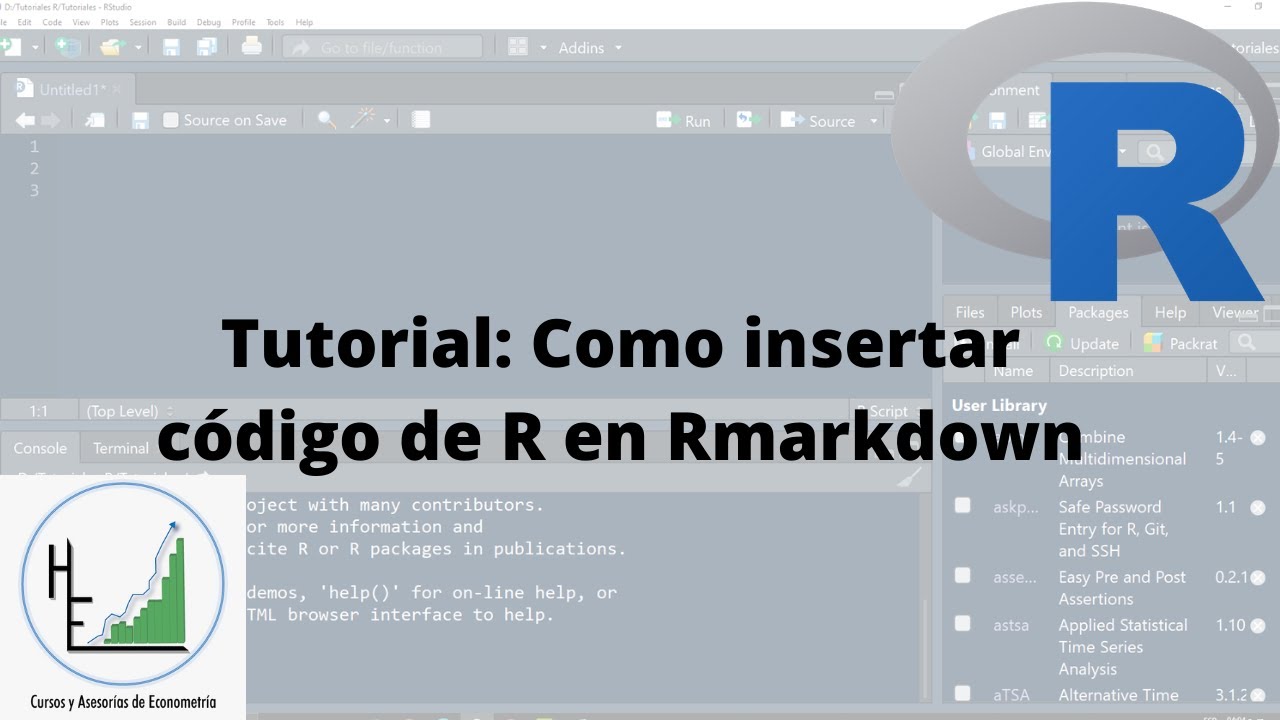Tutorial: Como insertar código de R en Rmarkdown.