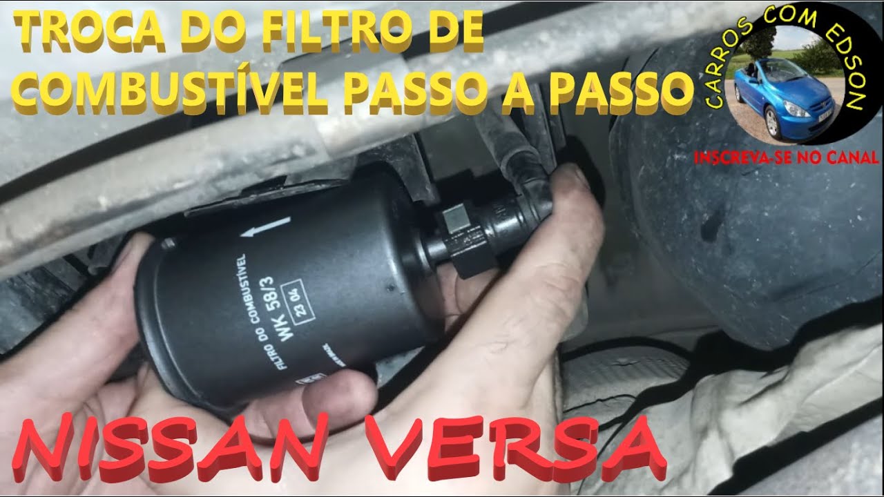 Como Trocar Filtro De Combustível Do Nissan Versa Completo !