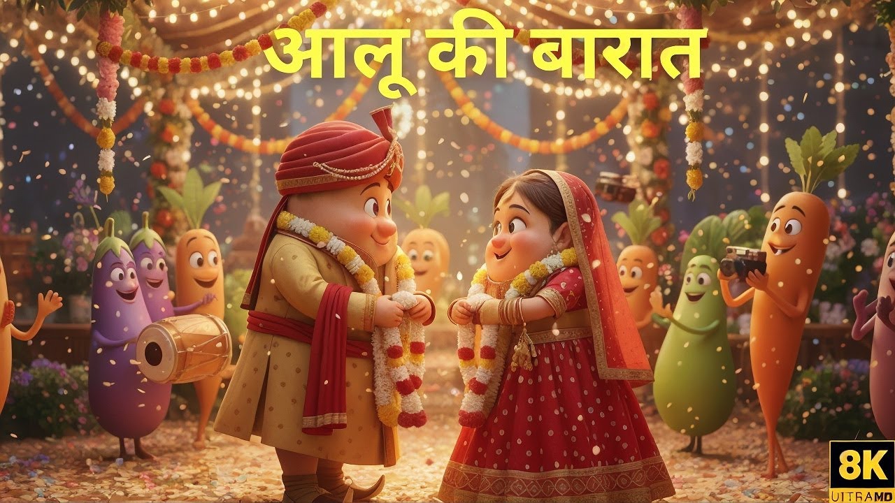 Aalu Ki Barat | Kids Hindi | Hindi Cartoon Video | आलू की बारात | Popular Kids Rhyme | Kido Pie