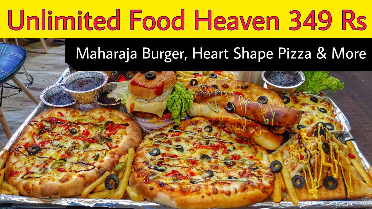 Unlimited Food Heaven At Rs 349 || Twisted Bread, Heart Shape Pizza, & More || Delhi Street Food
