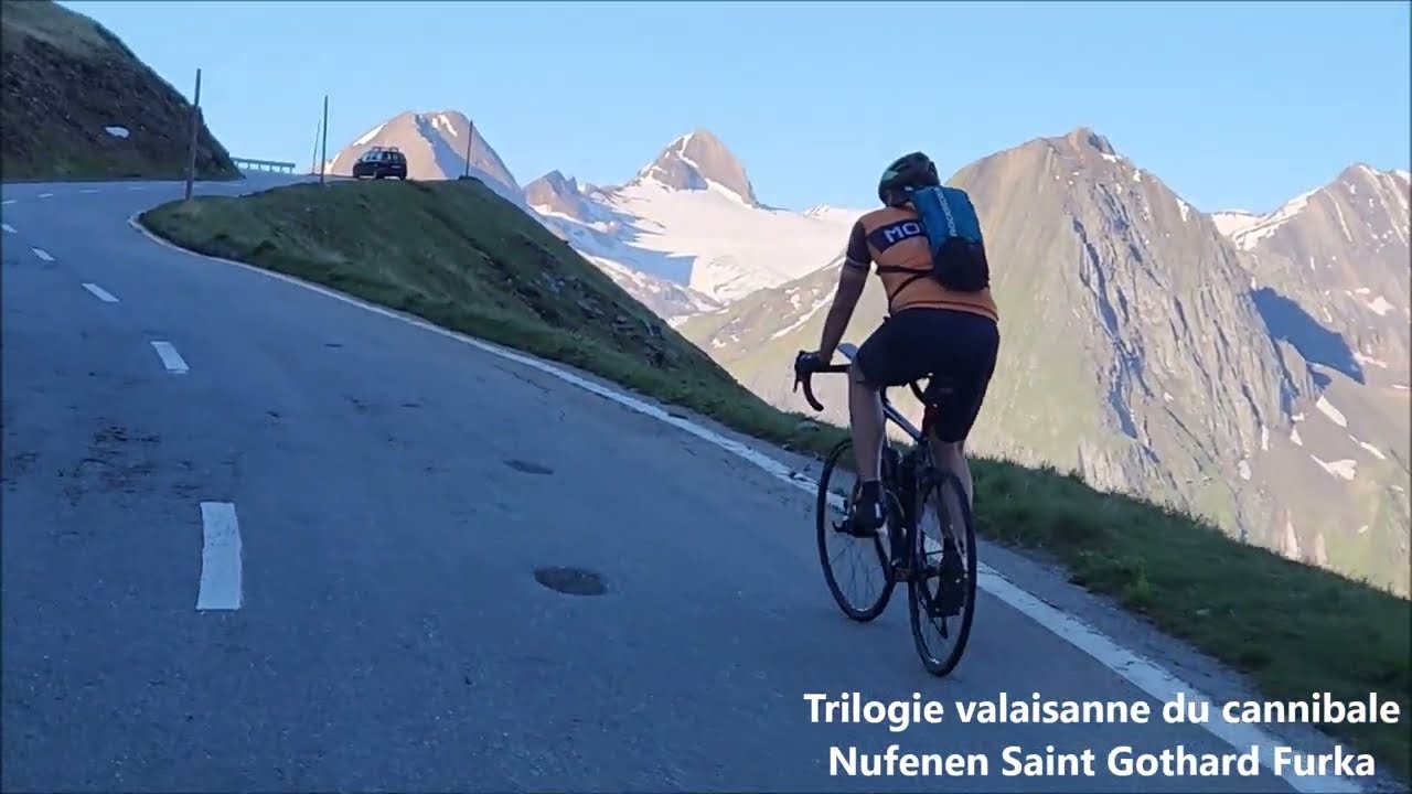 Cyclisme, vélo. Nufenen Saint Gothard Furka. Trilogie valaisanne.