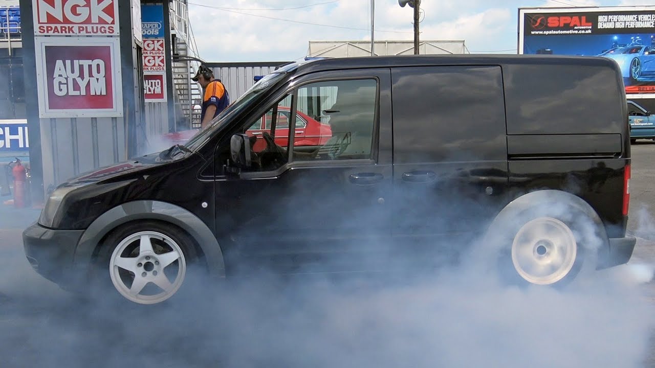 Cosworth YB Ford Transit Connect at Santa Pod Raceway