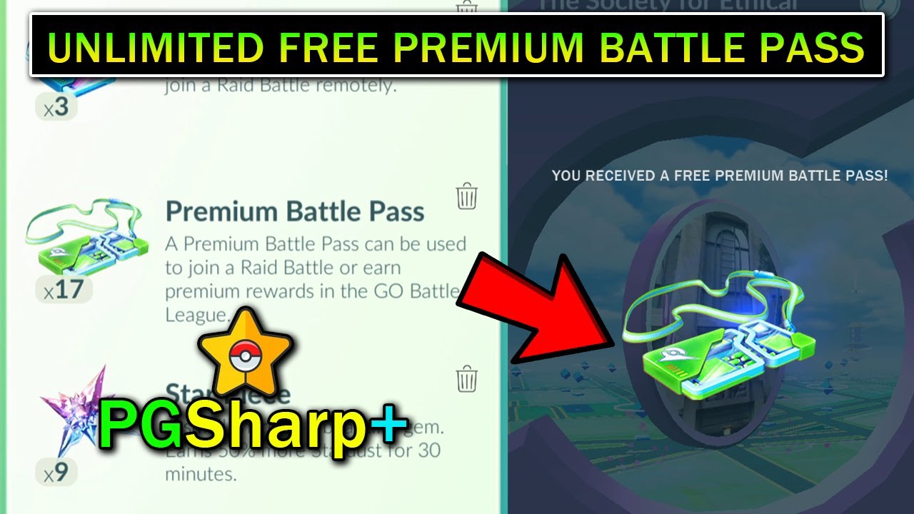 Как получить неограниченный бесплатный премиум-боевой пропуск в Pokemon Go | PGSharp Plus