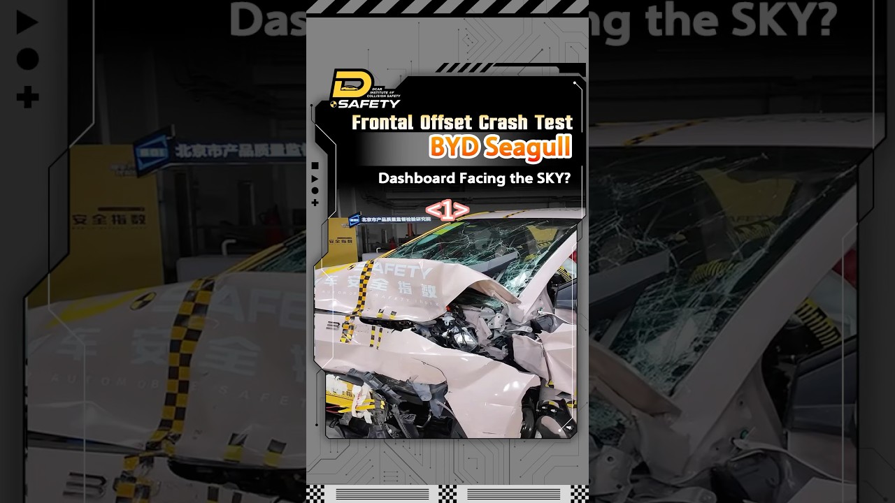 What happened to BYD Seagull&lsquo;s dashboard after crash test？#safetyfirst #byd #crashtest