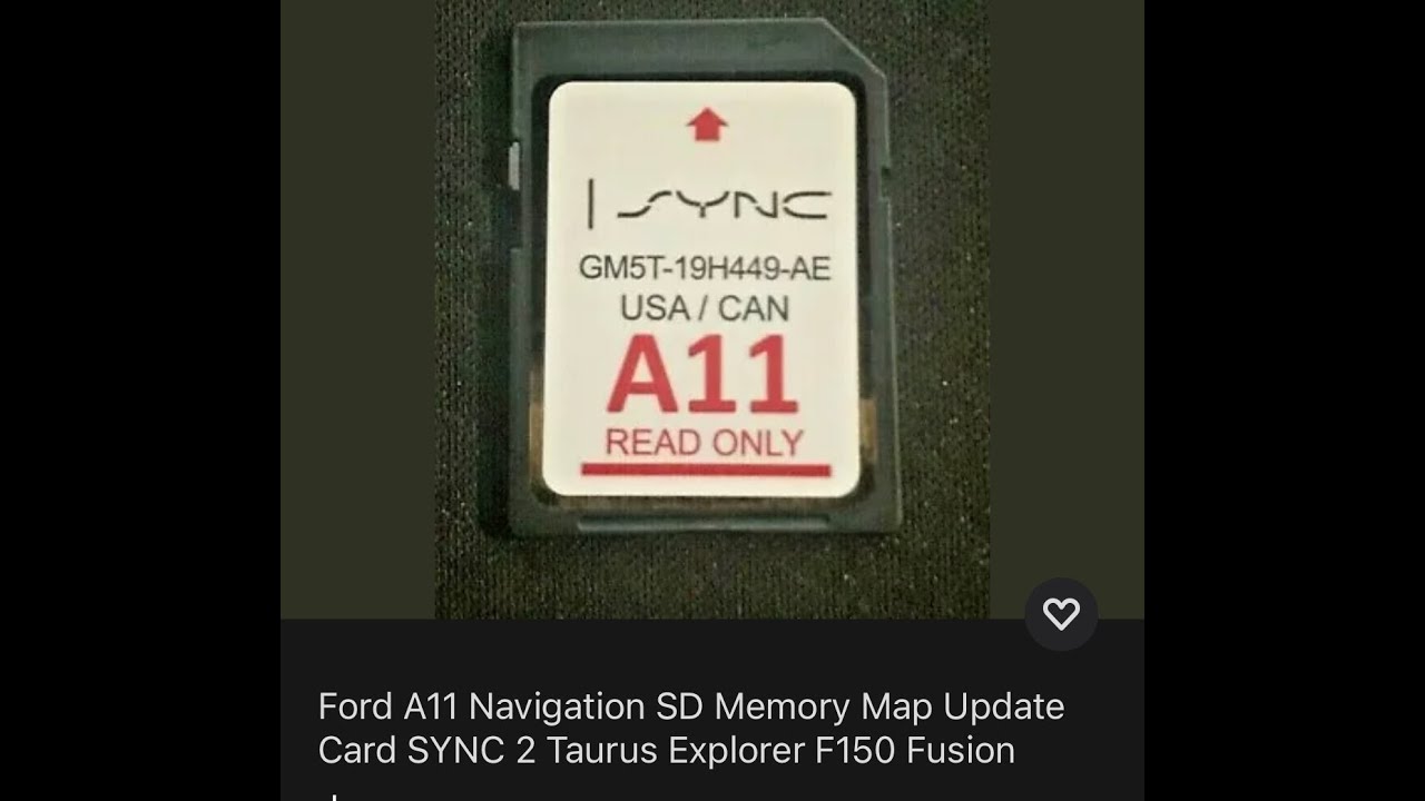 Ford Edge  - A11 Navigation Card Update
