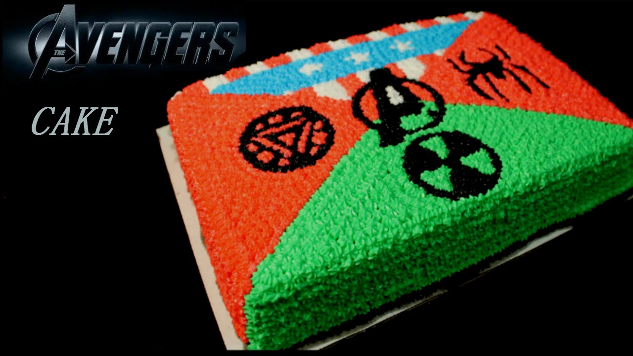 Avengers Buttercream sheet Cake