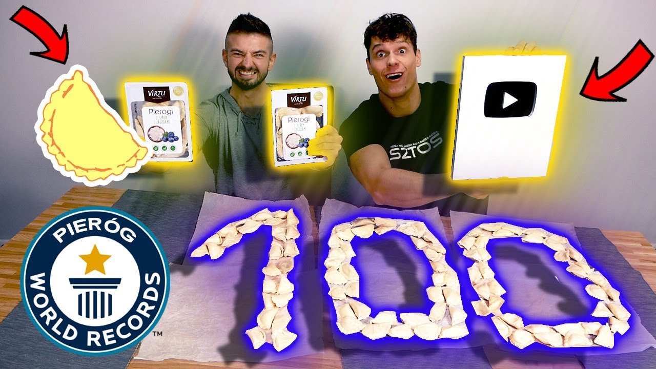 CZŁOWIEK VS 100 PIEROGÓW EPIC CHEAT CHALLENGE | 100K SUBÓW !