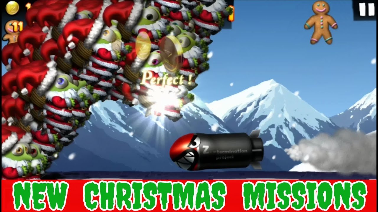 Zombie Tsunami New Christmas Missions Start With 500 Santa Zombies And Eat 10 Gingerbread Man