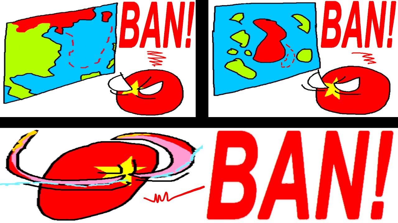 Banning Explained By Countryballs