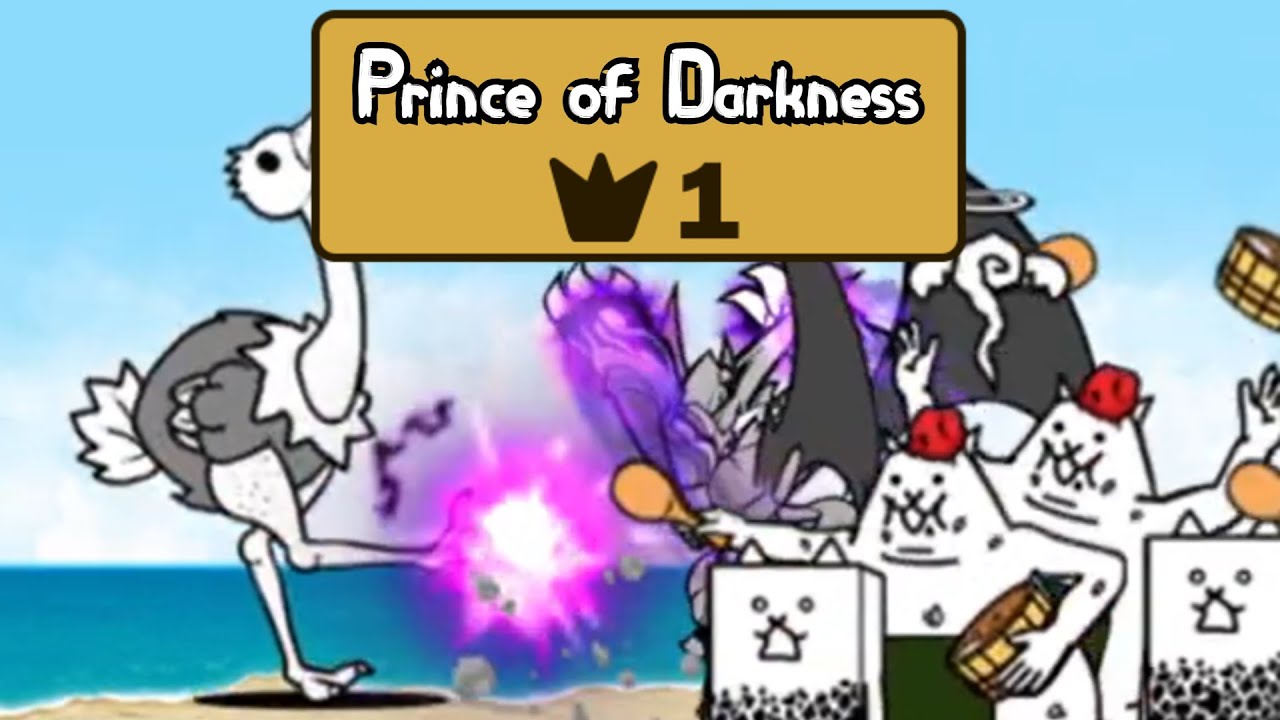 Battle cats one row + no gacha save : Prince of Darkness !