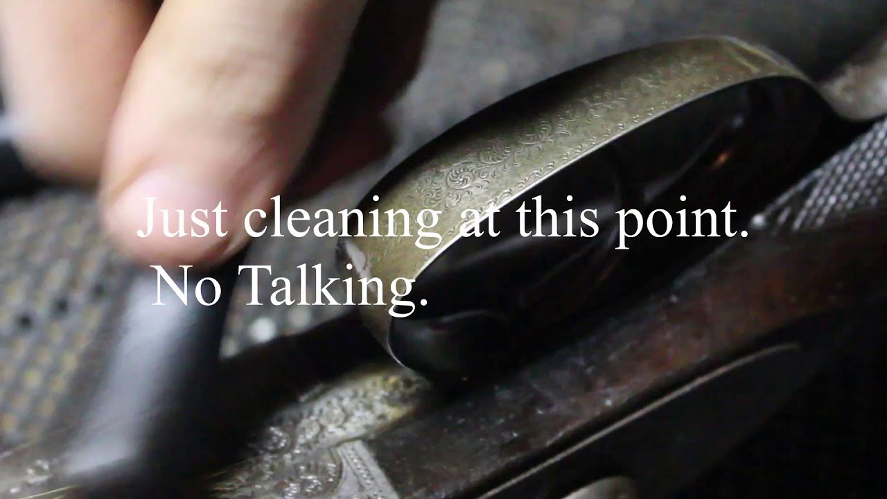 How to Clean and Remove Rust From an Old Shotgun. Damascus Barrel, Engravings.