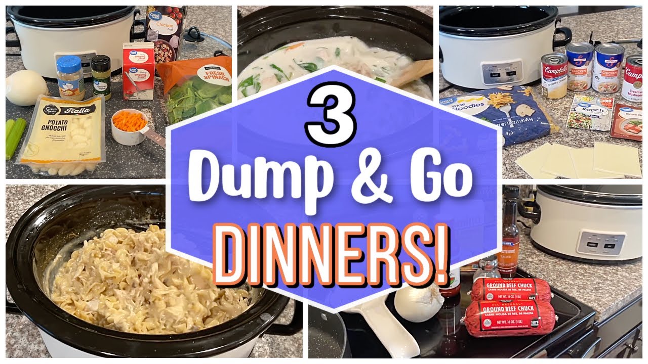 The BEST Dump & Go Slow Cooker Recipes | 3 Super EASY Slow Cooker Dinner Ideas