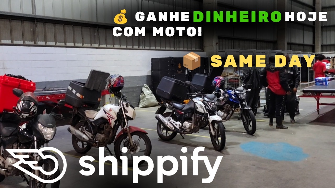 Como ganhar dinheiro extra fazendo entregas de moto na shippify rota da Amazon (same day)