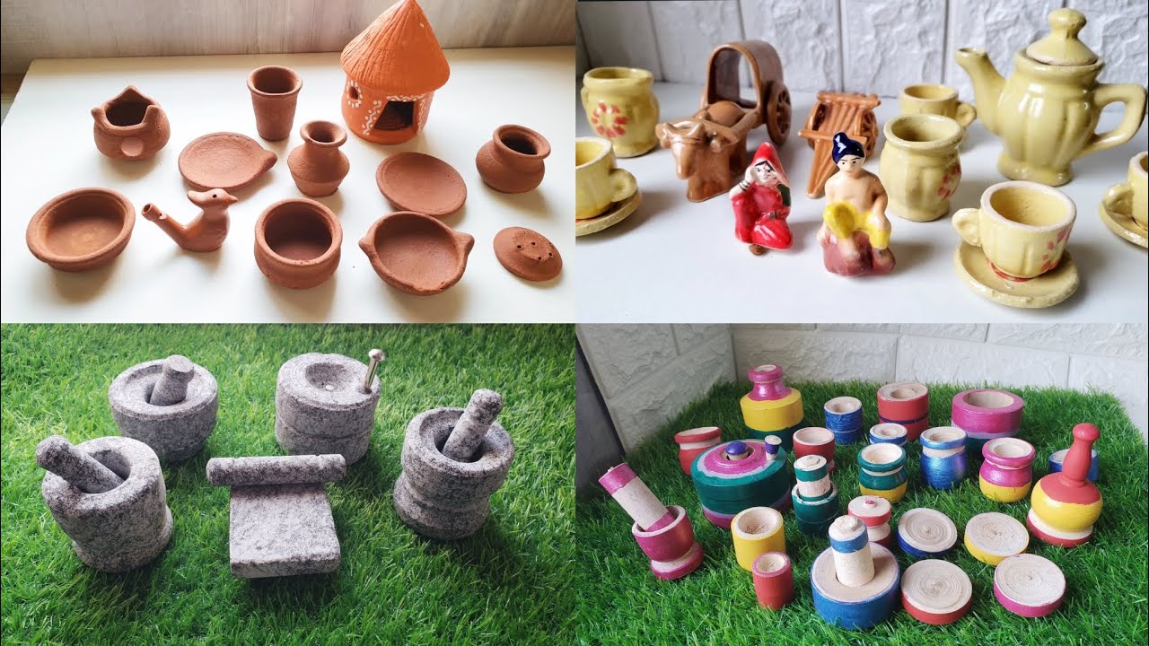 Unboxing miniature sets/mini kitchen sets/real tiny sets/miniature cooking vessels/mini pots/claypot