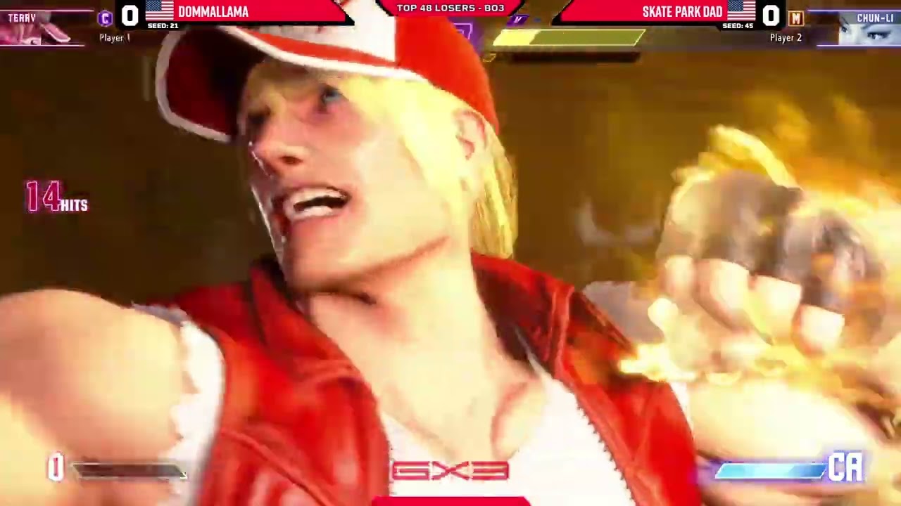 DommaLlama (Terry) vs Skate Park Dad (Chun Li) - Losers Top 48 - SF6 | GX3