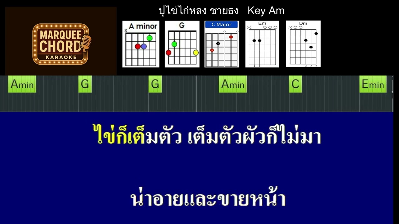 ปูไข่ไก่หลง กลอง คอร์ด คาราโอเกะ ฝึกกีต้าร์