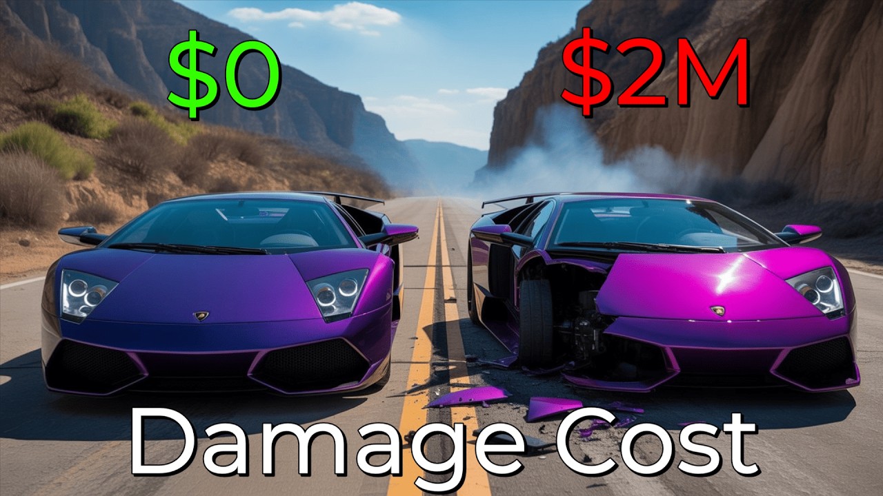 Realistic Crashes BeamNG Drive Damage Cost Lamborghini Murci&eacute;lago | Epic Wallet Survival