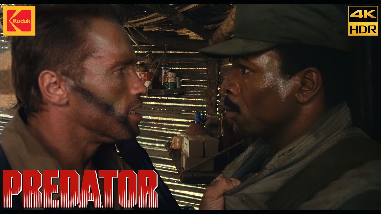 Predator (1987) My men are not expendable Movie Clip 4K HDR10+ Kodak 2383 D55