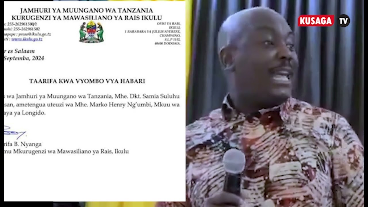 DC LONGIDO ALIYEROPOKA KUPELEKA WATU MAPORINI  ATUMBULIWA BAADA YA MISA YA JUMAPILI