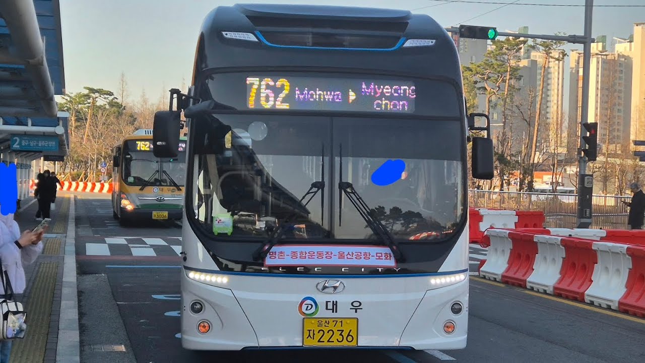 울산 대우여객 762번 주행영상 (학성공원~문화예술회관)구간 (친절기사님)