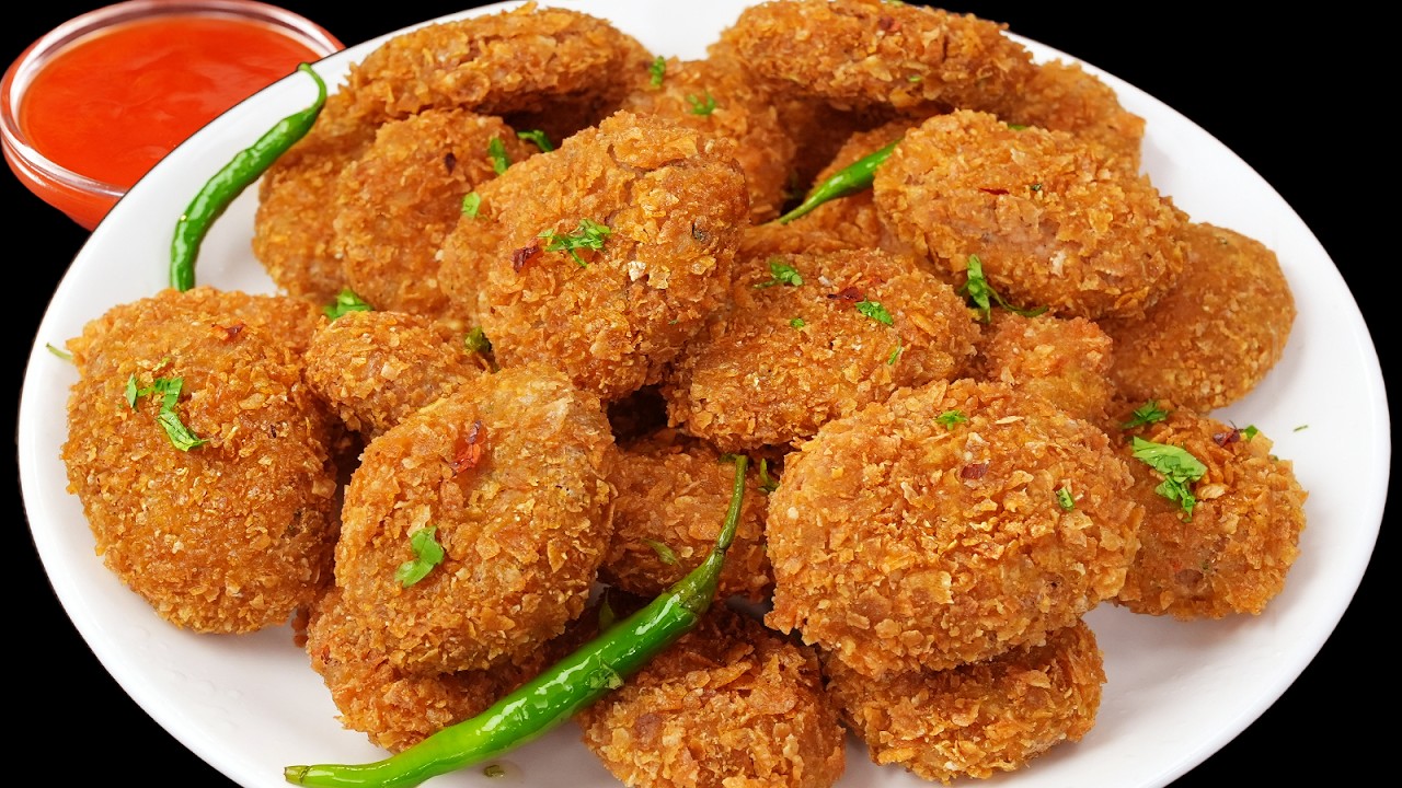यकीन नहीं होगा लेकिन बिना MAIDA , Cornflour aur Chicken के बनाये HEALTHY PURE VEG NUGGETS - IFTAAR