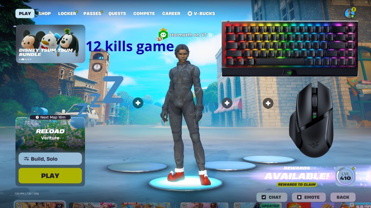 ASMR💤FORTNITE RELOAD blackwidow v3 mini hyperspeed