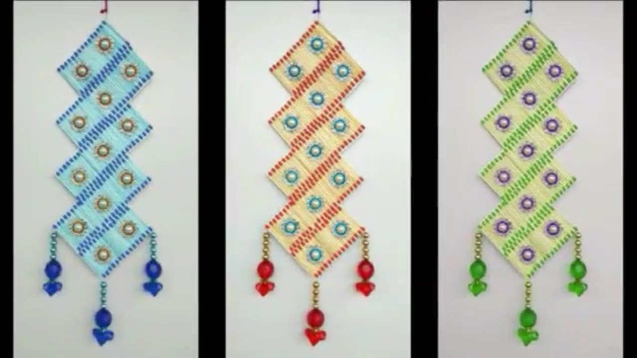 DIY - AWESOME WALL TORAN CRAFT MAKING FROM MATCHSTICK || BEAUTIFUL MATCHSTICK CRAFT FOR WALL TORAN